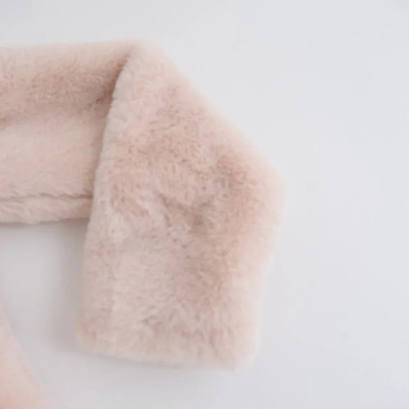 Tribal Jeans Pink Faux Fur Zip Up Bomber Jacket Size P/S - Picture 5 of 13